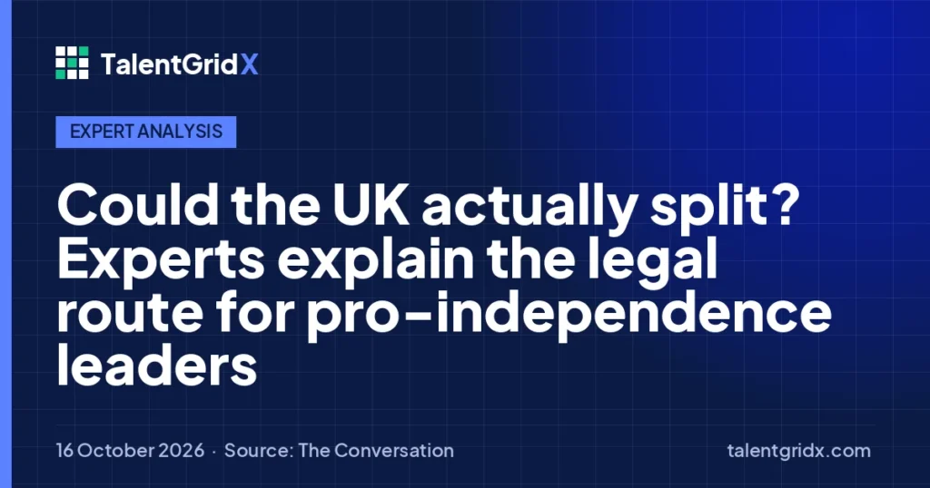 Expert Analysis: Could the UK actually split? Experts explain the legal route for pro-independence leaders