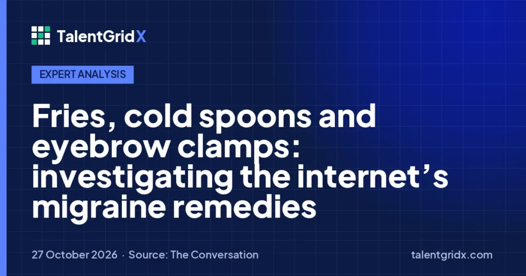 Expert Analysis: Fries, cold spoons and eyebrow clamps: investigating the internet’s migraine remedies