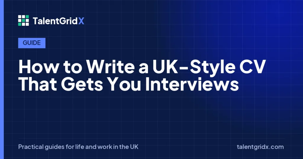 Guide: How to Write a UK-Style CV That Gets You Interviews