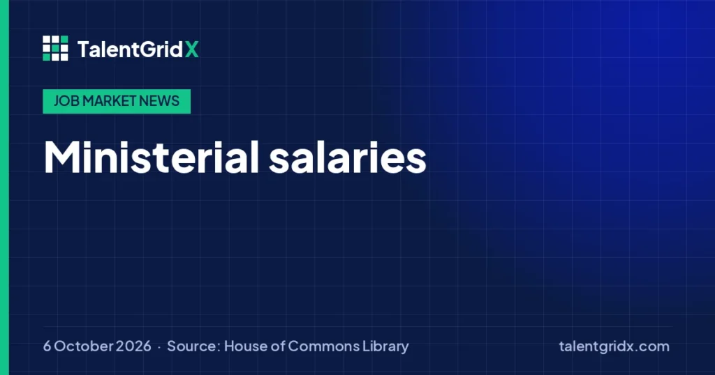 Job Market News: Ministerial salaries