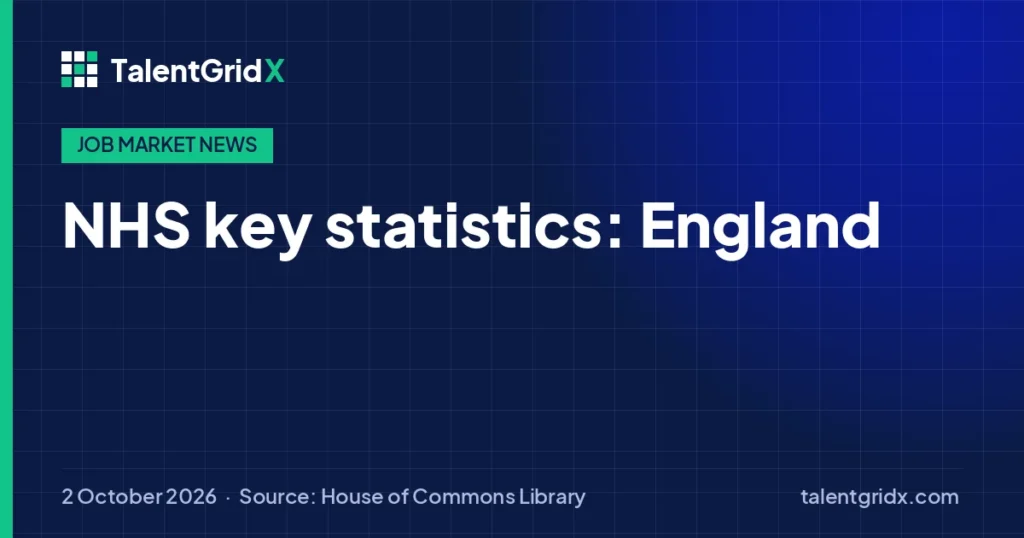 Job Market News: NHS key statistics: England