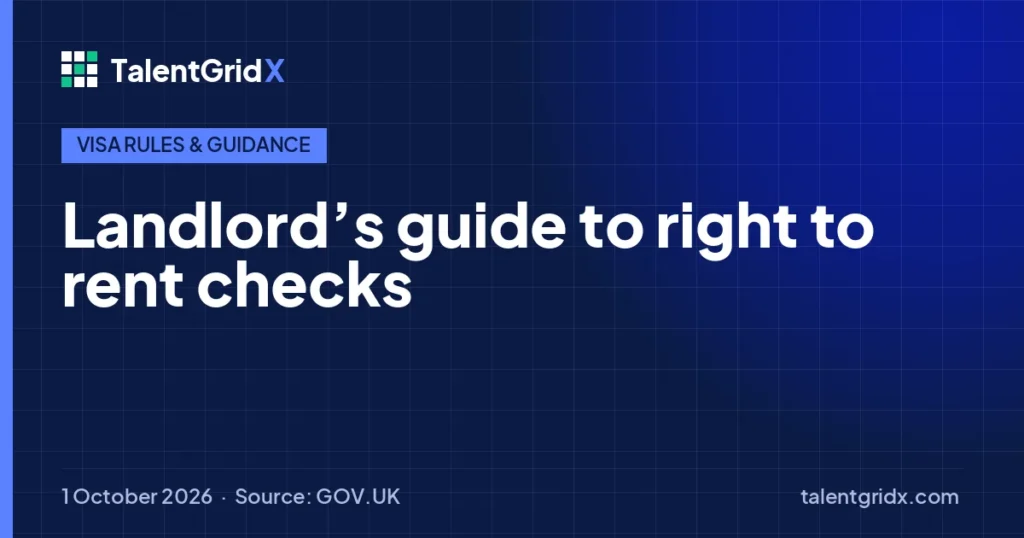 Visa Rules & Guidance: Landlord’s guide to right to rent checks