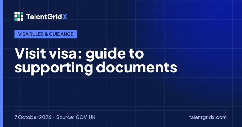 Visa Rules & Guidance: Visit visa: guide to supporting documents
